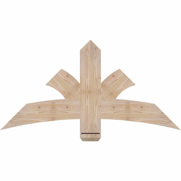 Ekena Millwork Davenport Smooth Timber Gable Bracket, Douglas Fir, 48"W x 24"H x 1 1/2"D x 5 1/2"F, 12/12 Pitch GBW048X24X0206DAV00SDF - main